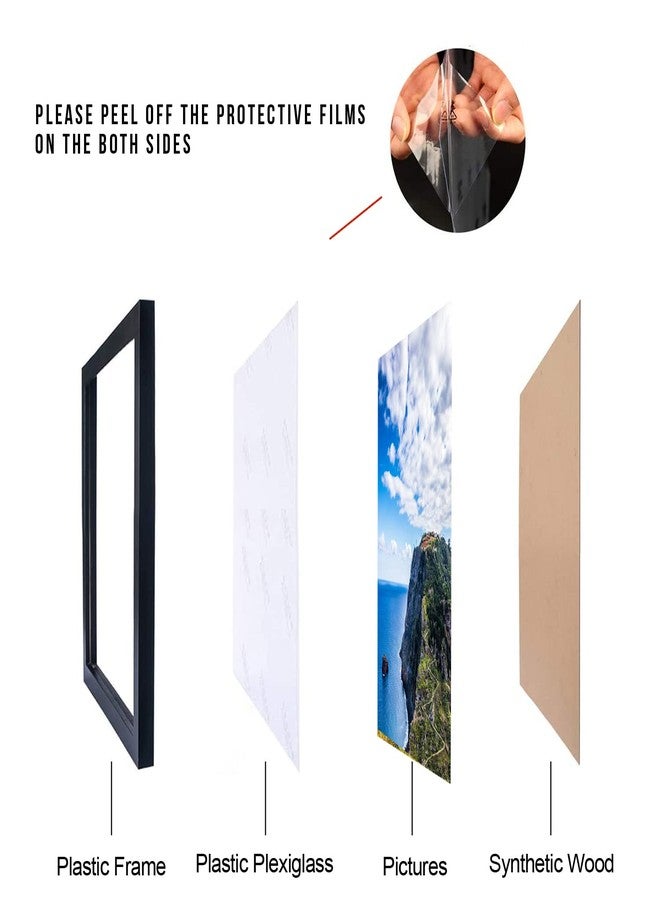 MENNTHUI 10x10 Black Picture Frame, Tabletop and Wall Mounting, Decoration for Photos, Paintings, Posters, Artwork - Image 2